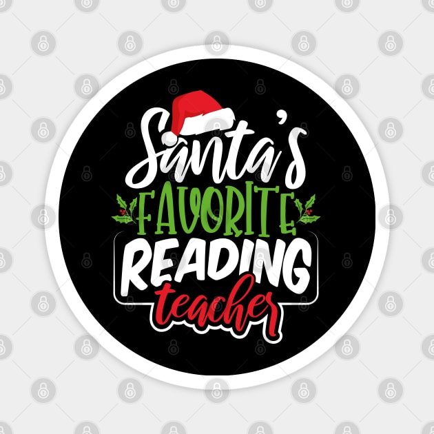 Santa's Favorite Reading Teacher Magnet by uncannysage